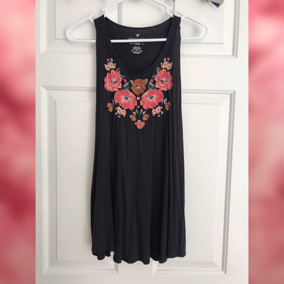 American Eagle Outfitters Tops - Floral Embroidered Tank American Eagle Outfitters Tops - Floral Embroidered Tank